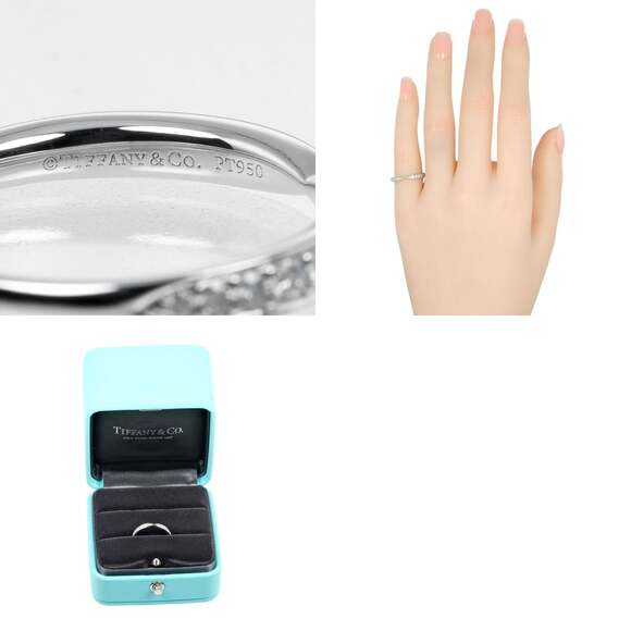 Tiffany & Co. Platinum Harmony Band And Diamonds Ring Silver